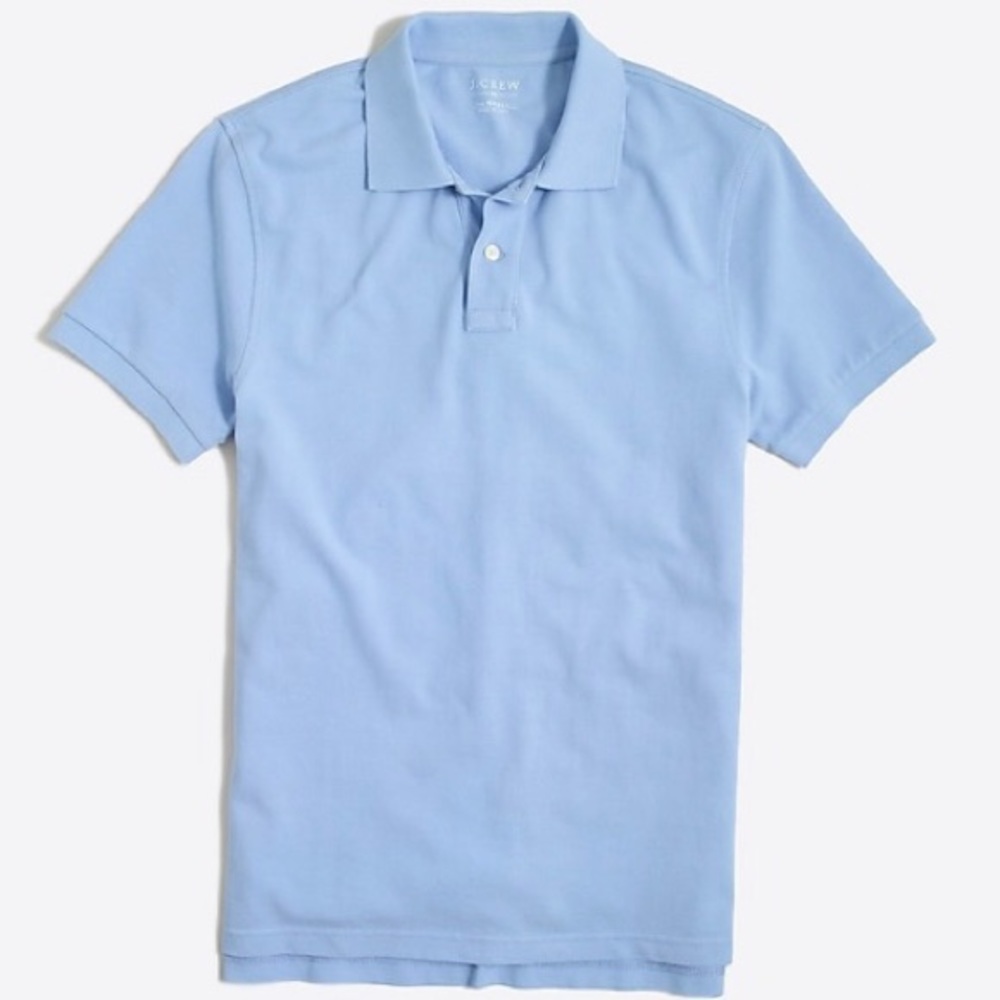 J. Crew Washed Pique Cotton Polo Shirt